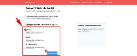 Convert SUB Subtitle to SRT Online 