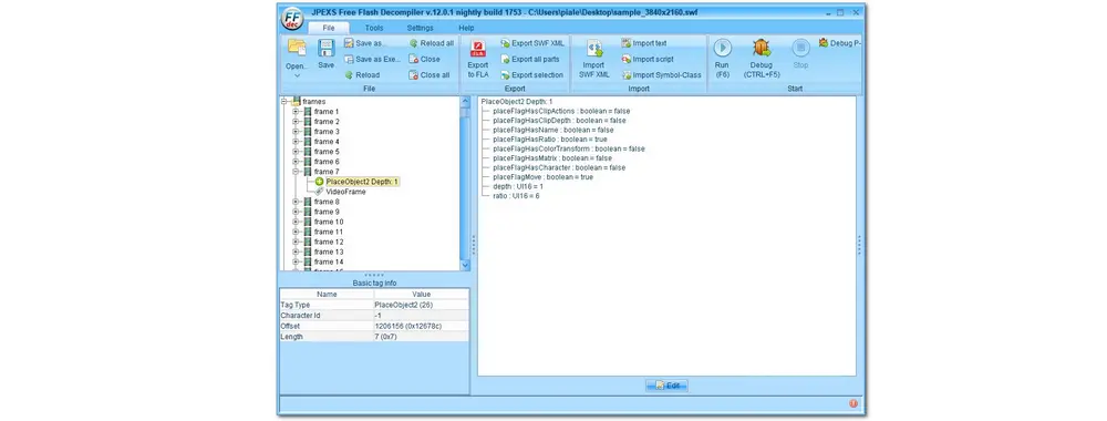 JPEXS Free Flash Decompiler