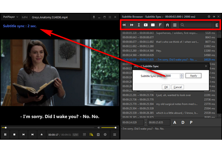 Adjust Subtitle Timing in Potplayer