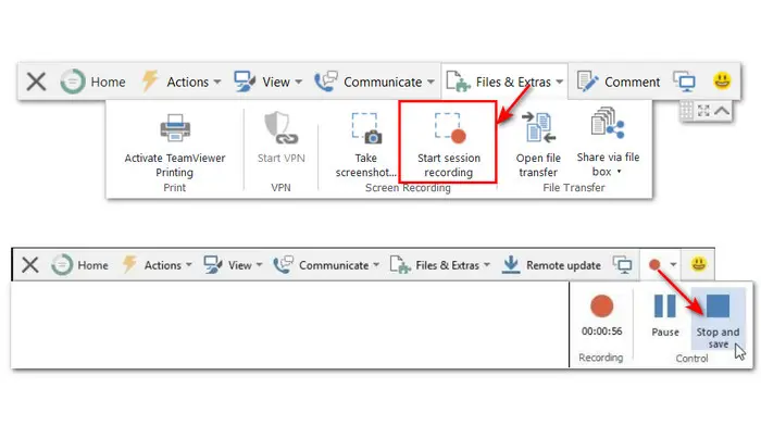 TeamViewer Record Screen