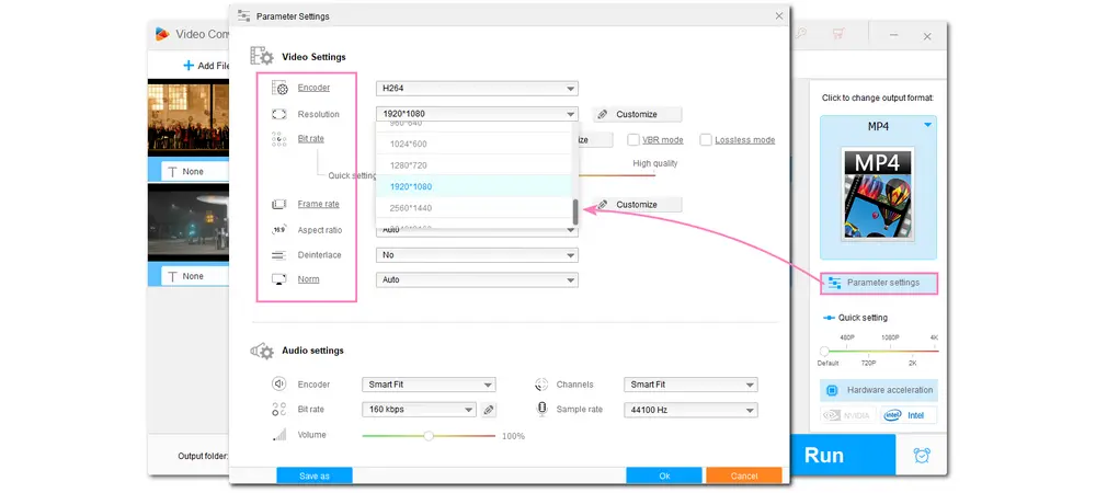 Modify Video Parameters