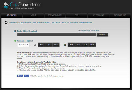 Online video converter