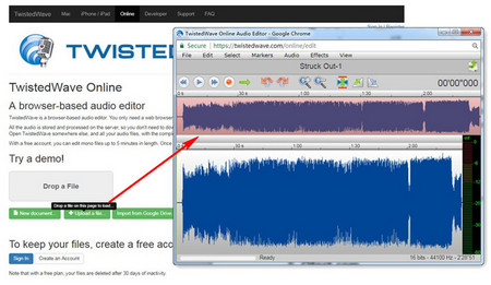 Edit Audio Files via Twistedwave.com