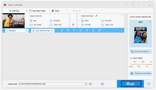 Start the Conversion of Switching Torrent File to MP4 