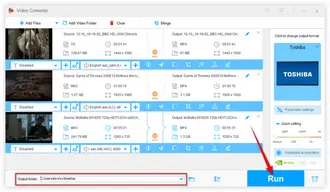 Batch Convert Videos to Toshiba TV USB Video Format