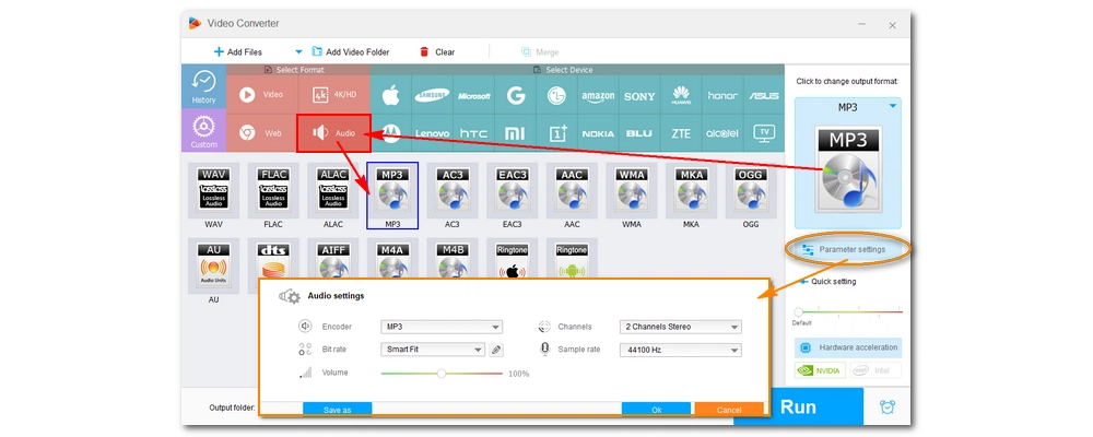 Select Output Format