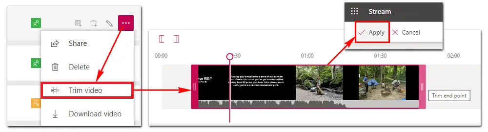 Microsoft Stream Trim Video