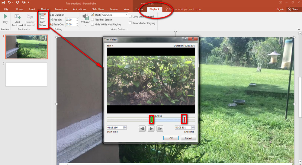 How to crop a video in PowerPoint