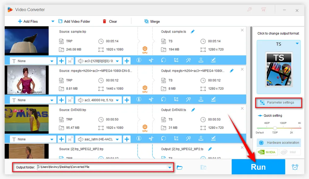 Batch Convert TRP to TS