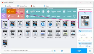 Choose AVI as Output Format