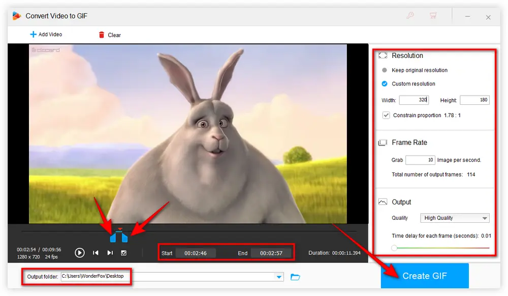 Create GIF from TS