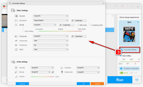 Modify Video Parameters