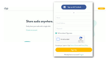 How to Upload Audio File in Facebook via clyp.it