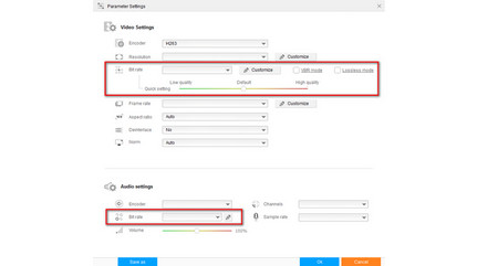 Change bitrate settings for yourself