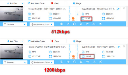 Bitrate and video size