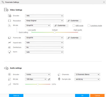 More Optional Settings after the Merging