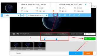 Trim via Best Video Editor for Windows 7