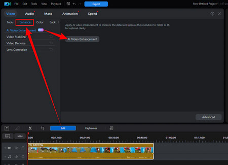 AI Video Enhancement in PowerDirector
