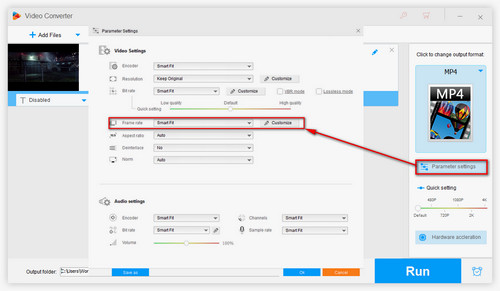 Adjusting Parameters