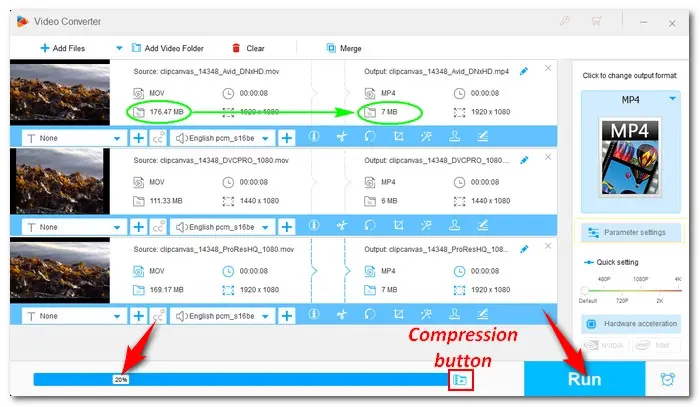 Video MB Convert to KB