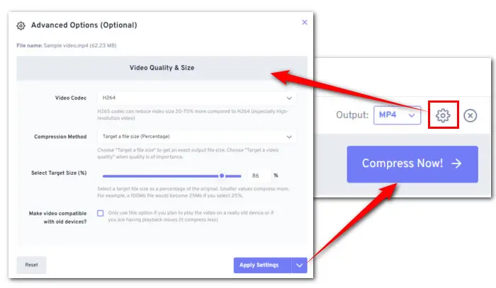 Reduce Video Size from MB to KB Online