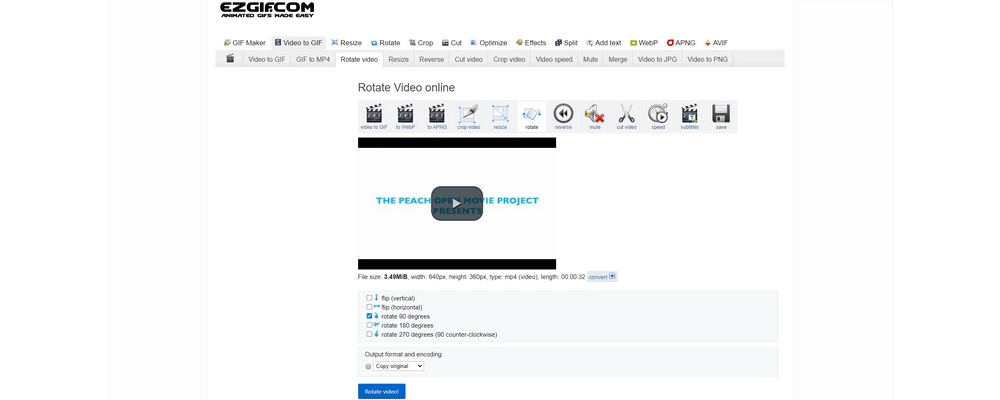 Ezgif - Rotate Video Software Online