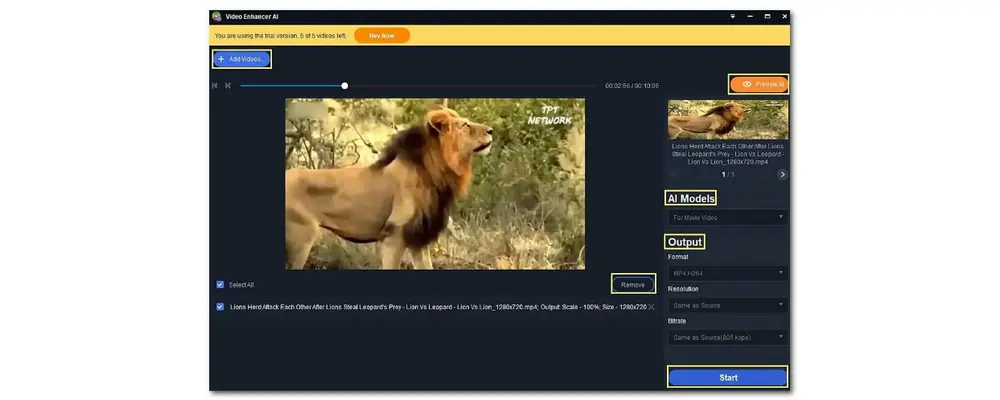 DVDFab Video Enhancer AI