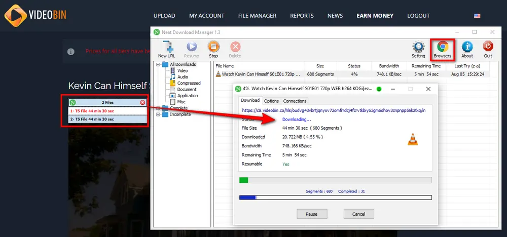 Videobin Downloader - Neat Download Manager