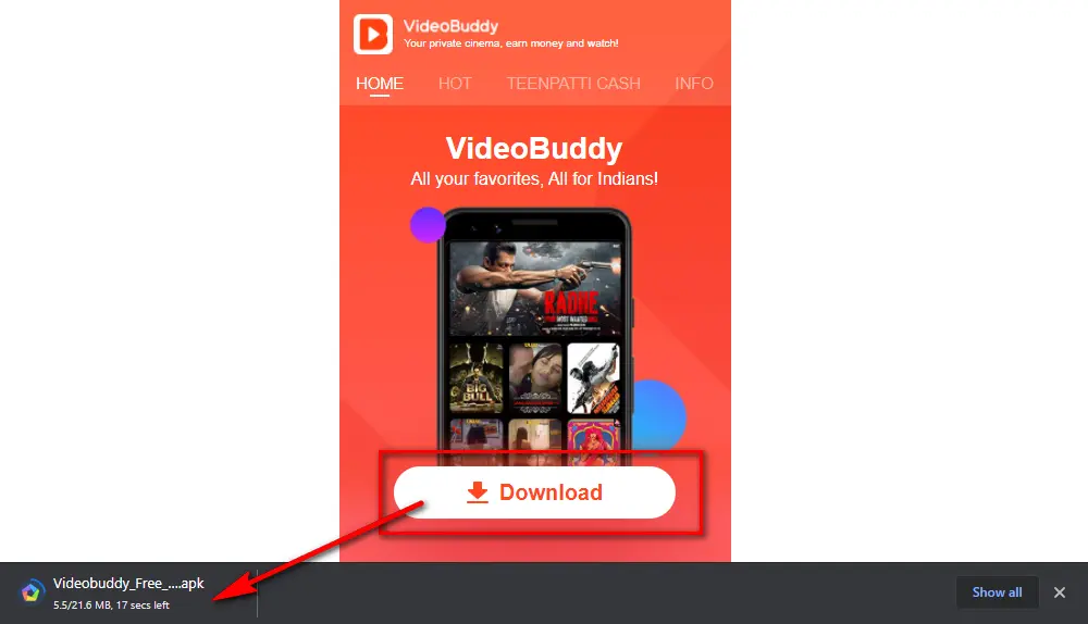 VideoBuddy APK for PC