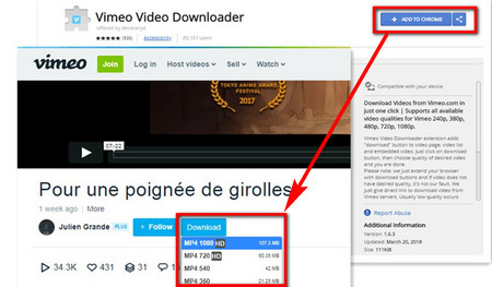 Vimeo Downloader Chrome Extension