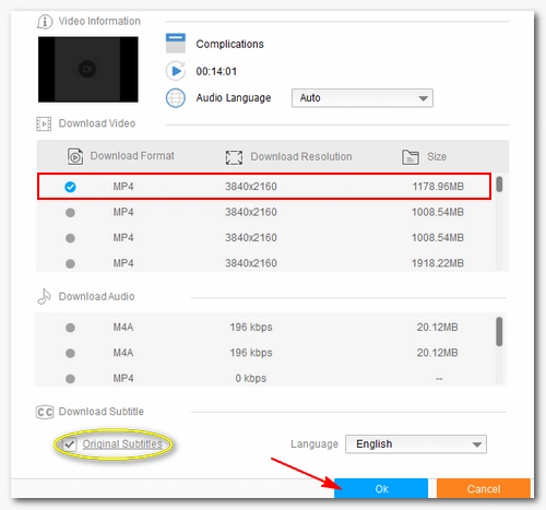 Select a Download Option