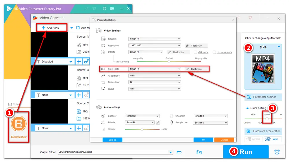 Reduce Resolution and Frame Rate