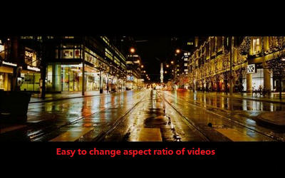 Easy to change aspect ratio of videos