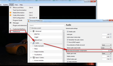 VLC Sound Delay