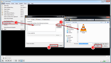 Import Videos into the VLC Media Converter