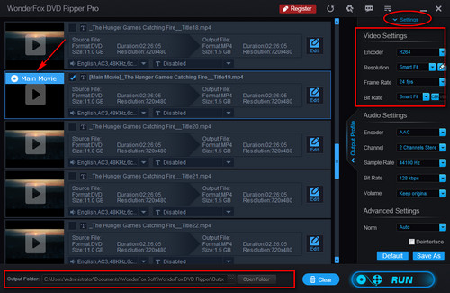 Customize the output video