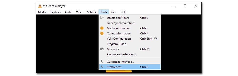 Open Preferences