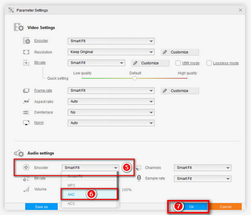 Choose the Output Format and Codec