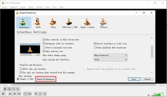 Reset VLC Preferences