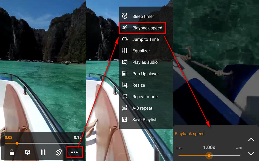 Control VLC Playback Speed on Mobile