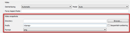 Customize Screenshot VLC Export
