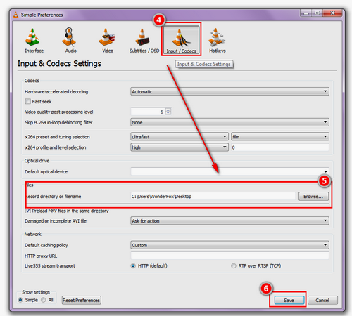 Choose an output folder