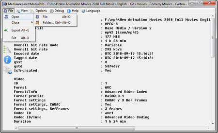 Displays Technical Information about Media Files 