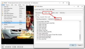 VLC Export Video with Effects