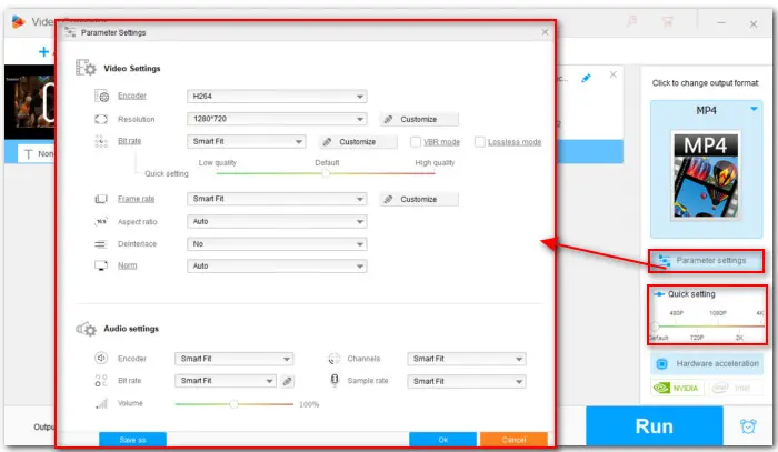 Tweak Settings to Control Output Quality