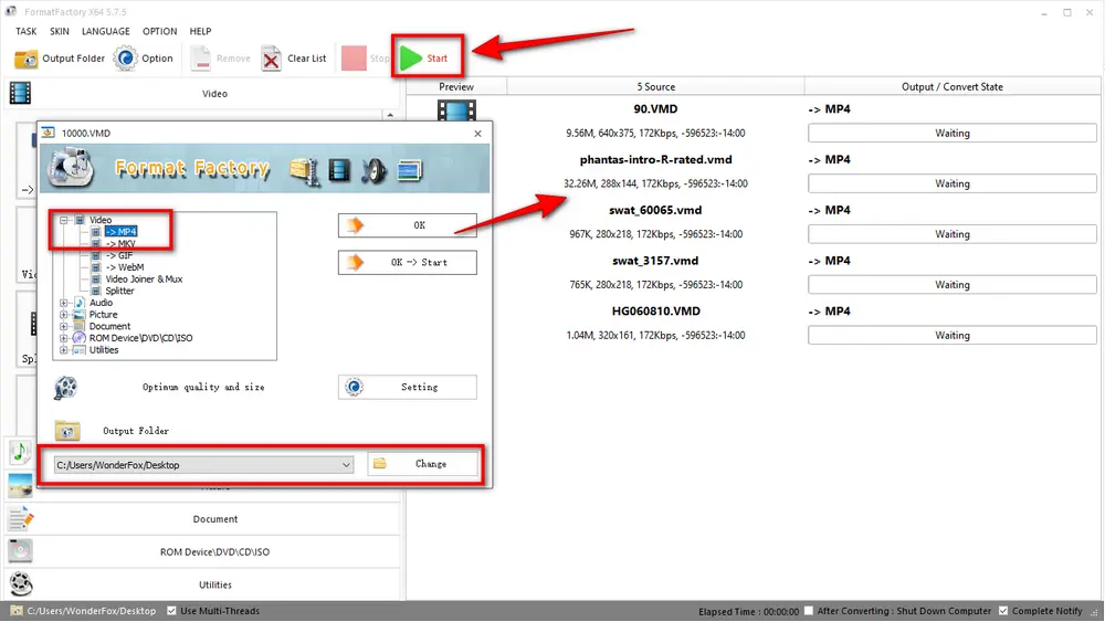 VMD Format to MP4 Converter