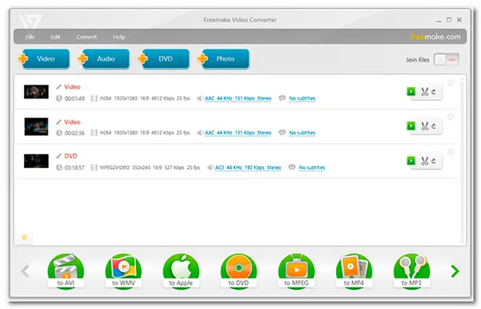 Freemake Convert VOB Files