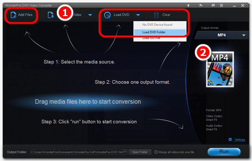 Load DVD Folder to Cut VOB Files