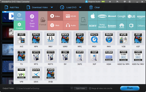 Choose Preferred Profile among 500+ Formats and Devices