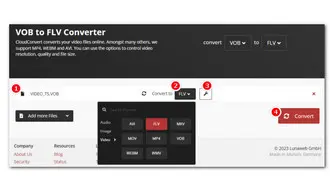 Online VOB File to FLV Converter